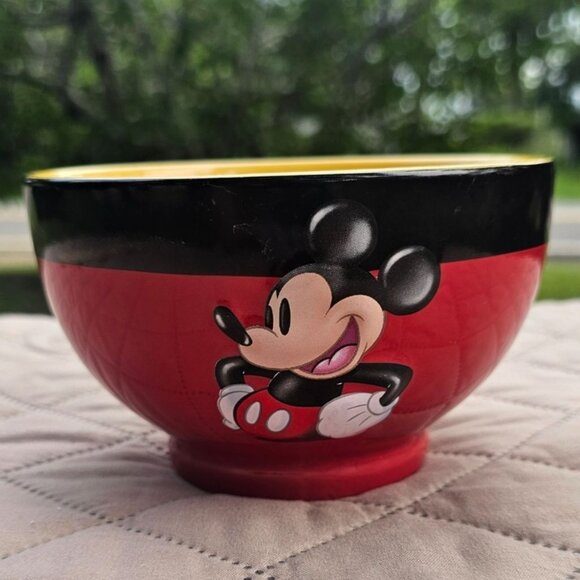 Disney Parks Other - Disney Parks Mickey Mouse 3D Red Cereal Soup Bowl   Face on Front  Rear on Back